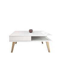 Symbiosis salontafel Dokka   wit   36x89x89 cm