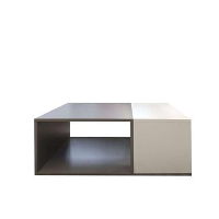 Symbiosis salontafel Krossen   wit/taupe   34x89x67 cm