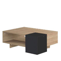 Symbiosis salontafel Kube   eikenkleur/zwart   34x89x67 cm