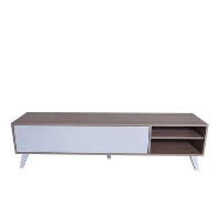 Symbiosis TV meubel Heidal   eikenkleur/wit   43,2x165x40 cm   Leen Bakker