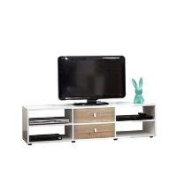 Symbiosis TV meubel Kviljo   wit/eikenkleur   37,2x148,5x40 cm   Leen Bakker