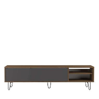 Symbiosis TV meubel Lardal   walnootkleur/grijs   43,5x165x40 cm   Leen Bakker