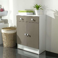 Symbiosis wastafelkast Otterup   wit/taupe   81,5x60x29,6 cm   Leen Bakker