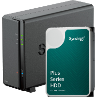 Synology DiskStation DS124 incl. 1X HAT3300 4T 4 TB harde schijf nas