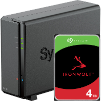 Synology DiskStation DS124 incl. 1X Seagate IronWolf 4 TB harde schijf nas