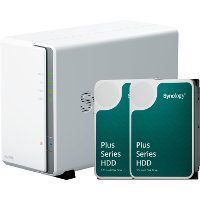 Synology DiskStation DS223j incl. 2X Plus 4 TB harde schijf nas