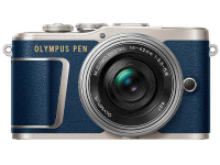 Systeemcamera Olympus E PL9 Pancake Zoom Kit 16.1 Mpix Blauw, Zilver Touch screen