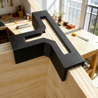 T vormige hoekverbinder 102 mm Zwart PP T stuk Bracket Rechterhoeksteun voor houtbewerking meubels planken