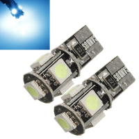 T10 Ice Blue 5050 5 Smd Led Car Canbus Error Free Light Bulbs