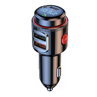 T23 bluetooth V5.4 FM zender 30W PD+QC3.0 USB autolader Blauwe LED digitale display Draadloze radio adapter HiFi muzieks
