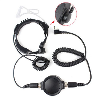 Tactical IP54 Big PTT Telescopic Mic Headset for Walkie Talkies