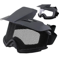 Tactical Motorcycle Goggles Cs Mesh Pc Lens Bullet Proof Protection Glasses Wosport