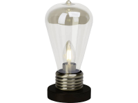 Tafellamp LED E14 7 W Energielabel: Afh. Van lamp (A++   E) Brilliant Evergreen 98975/31 Antiek messing (geborsteld), Zwart (mat)