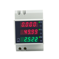 D52 2058 Wattmeter Din Rail Volt Stroommeter Power Factor Digitale Meter AC80 300V multifunctionele kwh Hz Meter 0 100A