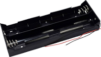 Takachi SN 1 6 Batterijhouder 6x D (mono) Kabel (l x b x h) 196.2 X 72.3 X 28.8 Mm