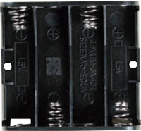 Takachi SN34S Batterijhouder 4 AA (penlite) Drukknopaansluiting (l x b x h) 61.9 X 57.2 X 15 mm