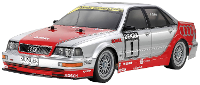 Tamiya 1:10 RC auto Elektro Toerwagen RC Audi V8 1992 Tourenwagen (TT 02) Brushed 4WD Bouwpakket TT 02