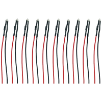 TAMS Elektronik 81 50160 10 C LED Met aansluitdraden Koud wit 10 stuk(s)