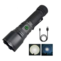 TANK007 KZ03 LED Verstelbare Zaklamp Oplaadbaar 1250LM Hoge Lumen Waterdichte Handlamp voor Buiten Thuis Noodgevallen