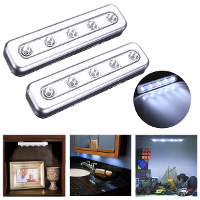 Tap Lights 5 Led Self Stick Under Cabinet Push Night Light