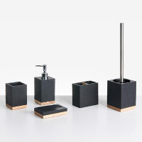 TAPICHE   Badkameraccessoireset   Zwart   Polyresin