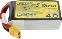Tattu LiPo accupack 14.8 V 1550 mAh Aantal cellen: 4 130 C Block XT60