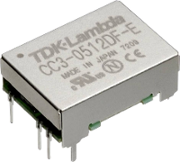 TDK Lambda CC3 2412DF E DC/DC converter, print 24 V/DC  12 V/DC, 12 V/DC, 15 V/DC 0.125 A 3 W Aantal uitgangen: 2 x Inhoud 1 stuk(s)