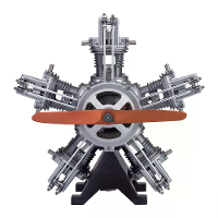 TECHING DM116 DIY 1/6 schaal metalen 5 cilinder radiale motor elektrische mechanische vliegtuigwetenschap Educatieve spe