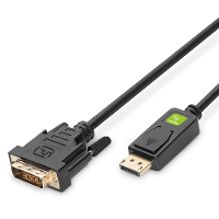 TECHly DisplayPort / DVI Aansluitkabel [1x DisplayPort stekker   1x DVI stekker 24+1 polig] 3 m Zwart