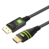 TECHly DisplayPort / HDMI Aansluitkabel [1x DisplayPort stekker   1x HDMI stekker] 1 m Zwart