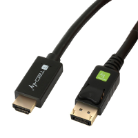 TECHly DisplayPort / HDMI Aansluitkabel [1x DisplayPort stekker   1x HDMI stekker] 2 m Zwart