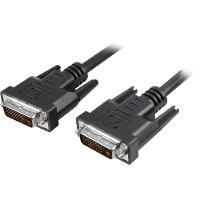 TECHly DVI Aansluitkabel [1x DVI stekker 24+1 polig   1x DVI stekker 24+1 polig] 1.8 M Zwart