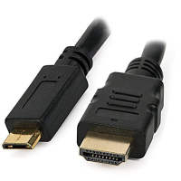 TECHly HDMI Aansluitkabel [1x HDMI stekker   1x HDMI stekker C mini] 3 m Zwart