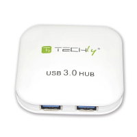 TECHly IUSB3 HUB4 WH 1 + 4 poorten USB 3.0 Hub Wit