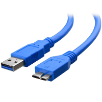 TECHly USB 3.0 Aansluitkabel [1x USB 3.0 Stekker A   1x Micro USB 3.0 Stekker B] 3 m Blauw Vergulde steekcontacten