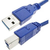 TECHly USB 3.0 Aansluitkabel [1x USB 3.0 Stekker A   1x USB 3.0 Stekker B] 0.5 M Blauw Vergulde steekcontacten
