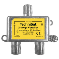 TechniSat 2 Wege Verteiler Satellietsignaalverdeler 2 voudig 5   2150 MHz