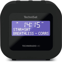 TechniSat TECHNIRADIO 40 Wekkerradio DAB+, VHF (FM) Acculaadfunctie Zwart