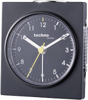 Techno Line Model Q schwarz Wekker Kwarts Zwart (mat) Alarmtijden 1