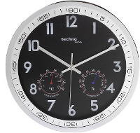 Techno Line WT 7981 Wandklok Kwarts 30 cm x 50 mm Chroom