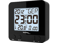 Techno Line WT235 sw Wekker Zendergestuurd Zwart Alarmtijden 1