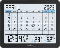 Techno Line WT2600 Zendergestuurd Kalender Zwart Alarmtijden 2