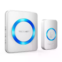 TECKNET HWD01878 Wireless Doorbell Set 400M Wireless Range IP65 Waterproof 5 Adjustable Volume Levels Built in 60 Chime