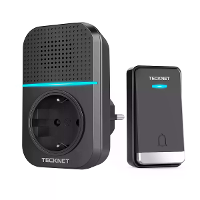 TECKNET TK WD002 04 IP65 Waterproof Wireless Doobell Set with 5 Volume Levels 60 Ringtones Memory Function Plug in Music