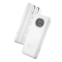 Teclast E10 Pro 10000mAh Powerbank 22,5W PD18W Supersnel opladen Ingebouwde kabel 3 ingangen 3 uitgangen met Smart Scree