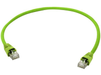 TelegÃ¤rtner L00005A0055 RJ45 Netwerk Aansluitkabel CAT 6A S/FTP 10 m Groen Vlambestendig, Snagless, Pair afscherming, Afgeschermd (dubbel)
