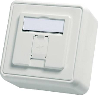Telegärtner 100021381 Netwerkdoos Opbouw (op muur) Zonder connectoren 1 poort Alpine wit