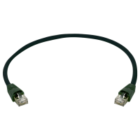 Telegärtner 100008101 RJ45 Netwerkkabel, patchkabel CAT 6A S/FTP 0.5 M Zwart Met anti kniktule 1 stuk(s)