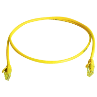 Telegärtner 100008900 RJ45 Netwerkkabel, patchkabel CAT 6 7.5 M Geel Vlambestendig, Met anti kniktule 1 stuk(s)