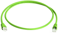 Telegärtner 100008982 RJ45 Netwerkkabel, patchkabel CAT 6A S/FTP 10.00 M Groen Vlambestendig, Snagless, Pair afscherming, Afgeschermd (dubbel), Halogeenvrij,